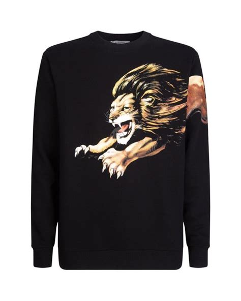 givenchy jumper lion blue|givenchy black and beige hoodie.